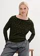 Long-Pullover mit Glitzersteinen, bonprix