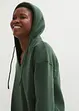 Strick-Pullover mit V-Ausschnitt und Kapuze, bonprix