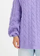 Oversize-Pullover mit Zopfmuster, bonprix