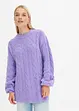 Oversize-Pullover mit Zopfmuster, bonprix