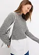 Pullover mit Bluseneinsatz, bonprix