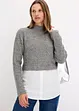 Pullover mit Bluseneinsatz, bonprix