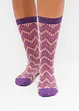 Socken mit Strickmuster mit Bio-Baumwolle (4er Pack), bonprix