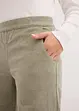 Pantalon large en velours côtelé, taille haute élastiquée, bonprix