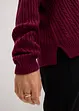 Pullover mit V-Ausschnitt und Seitenschlitzen, bonprix