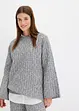 Oversize-Pullover mit Zopfmuster, bonprix