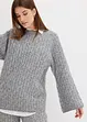 Oversize-Pullover mit Zopfmuster, bonprix