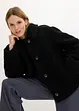 Gefütterte Teddyjacke mit Kragen, bonprix