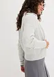 Gilet zippé court en maille, bonprix