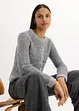 Kurze Bouclé-Strickjacke aus Wolle, bonprix