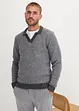 Grobstrick-Pullover mit V-Kragen, bonprix