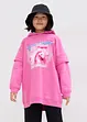 Sweat-shirt oversize à capuche pour fille, bonprix