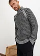 Pullover mit Stehkragen und grober Struktur, bonprix