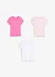 Lot de 3 T-shirts de dessous fille en coton, bonprix