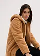 Manteau en sherpa avec capuche et poches, bonprix