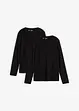 Lot de 2 T-shirts manches longues, bonprix