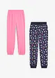 Lot de 2 pantalons de pyjama pour fille, bonprix