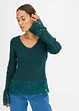 Pullover mit Spitze, bonprix