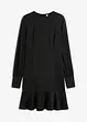 Mini-robe en tissu solide effet néoprène, avec manches légères en mesh, bonprix