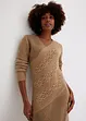 Strickkleid mit Ripp- und Zopfmuster, bonprix