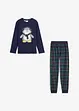 Kinder Pyjama mit Flanellhose und Bio-Baumwolle (2-tlg. Set), bonprix