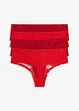 String Panty mit recycelter Spitze mit Bio-Baumwolle (4er Pack), bonprix