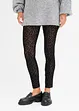 Leggings mit Samt Muster, bonprix