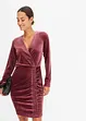 Samt-Kleid mit Raffung, bonprix