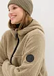 Teddy-Fleece Jacke mit Kapuze, bonprix