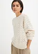 Pull douillet en maille ajourée, bonprix