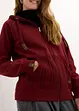 Sweatjacke mit Strickkapuze und Tasche, bonprix