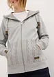 Sweatjacke mit Strickkapuze und Tasche, bonprix