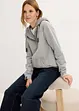 Sweatjacke mit Strickkapuze und Tasche, bonprix