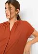 Chemisier manches courtes boutonnage invisible, bonprix