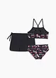 Mädchen Bikini mit Rock (3-tlg.Set), bonprix