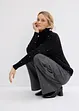 Rollkragenpullover mit Strasssteinen, bonprix