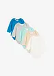 Lot de 5 bodies manches longues, bonprix
