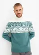 Norweger-Pullover mit Stehkragen mit recyceltem Polyacryl, bonprix