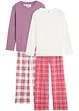 Pyjama mit Bio-Baumwolle (Doppelpack 2-tlg. Set), bonprix