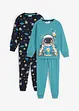 Pyjama aus reiner Bio-Baumwolle  (4-tlg. Set), bonprix