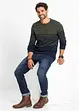 Pull en coton mélangé, coupe ventre confort, bonprix