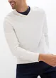 Pull col V en fine maille, bonprix