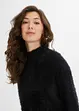 Pull boxy en fil plume à manches larges, bonprix