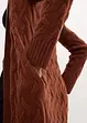 Veste longue en maille torsadée, bonprix
