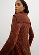 Veste longue en maille torsadée, bonprix