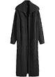 Veste longue en maille torsadée, bonprix
