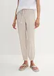 Pantalon en gaze de coton avec ceinture smockée, bonprix