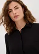Longbluse mit Schlitz aus fließender Viskose, bonprix