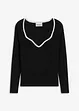 Feinstrickpullover mit Paspellierung, bonprix