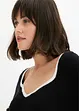 Feinstrickpullover mit Paspellierung, bonprix